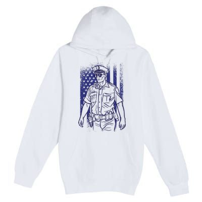 American Police Officer Premium Pullover Hoodie