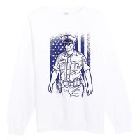 American Police Officer Premium Crewneck Sweatshirt