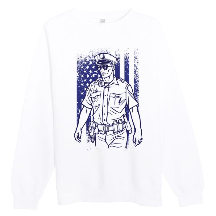 American Police Officer Premium Crewneck Sweatshirt