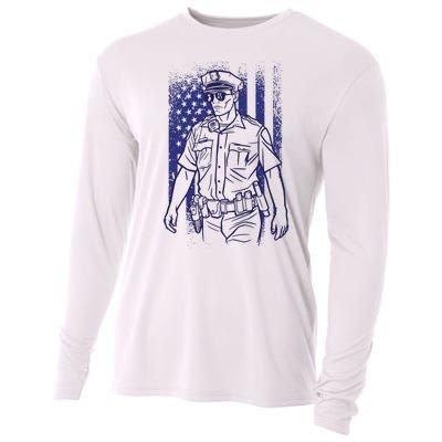 American Police Officer Cooling Performance Long Sleeve Crew