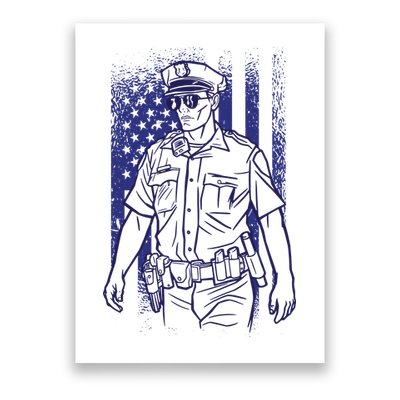 American Police Officer Poster