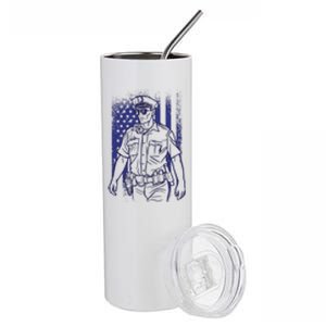 American Police Officer Stainless Steel Tumbler