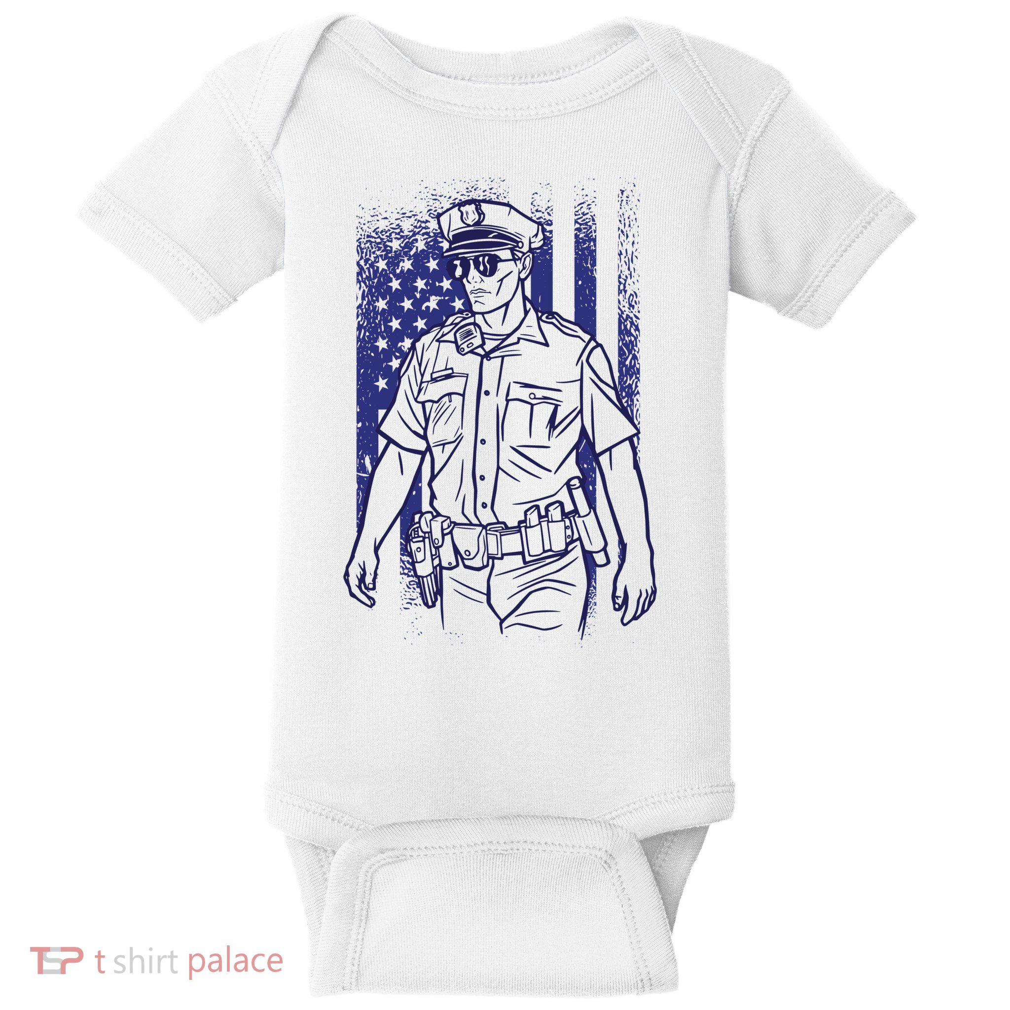 American Police Officer Baby Bodysuit