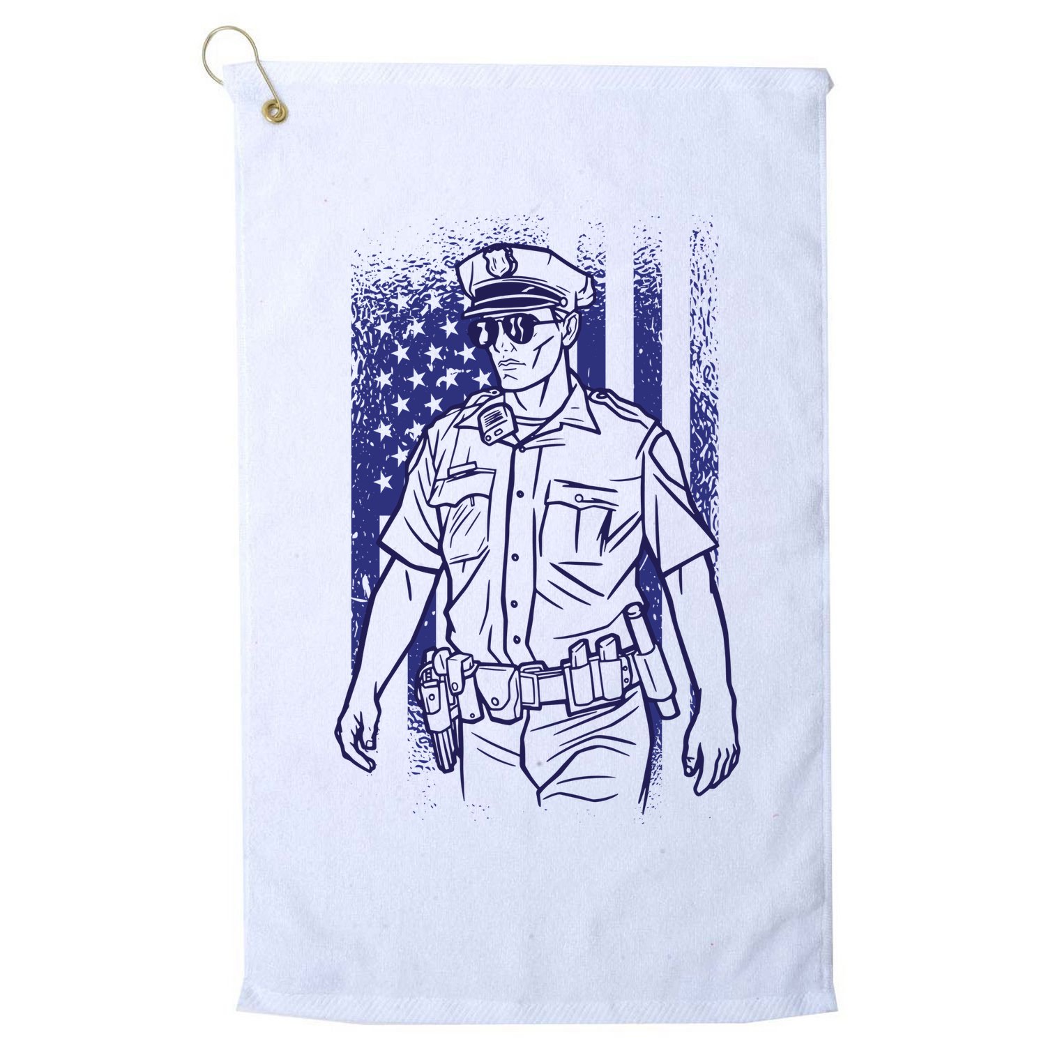 American Police Officer Golf Towel