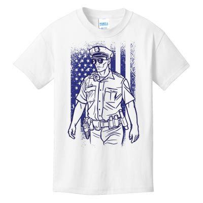 American Police Officer Kids T-Shirt