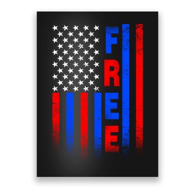 American Pride Freedom Flag Poster