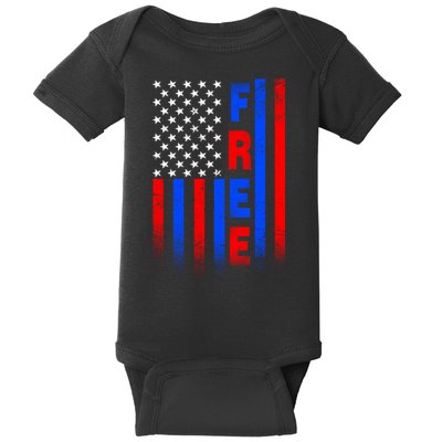 American Pride Freedom Flag Baby Bodysuit