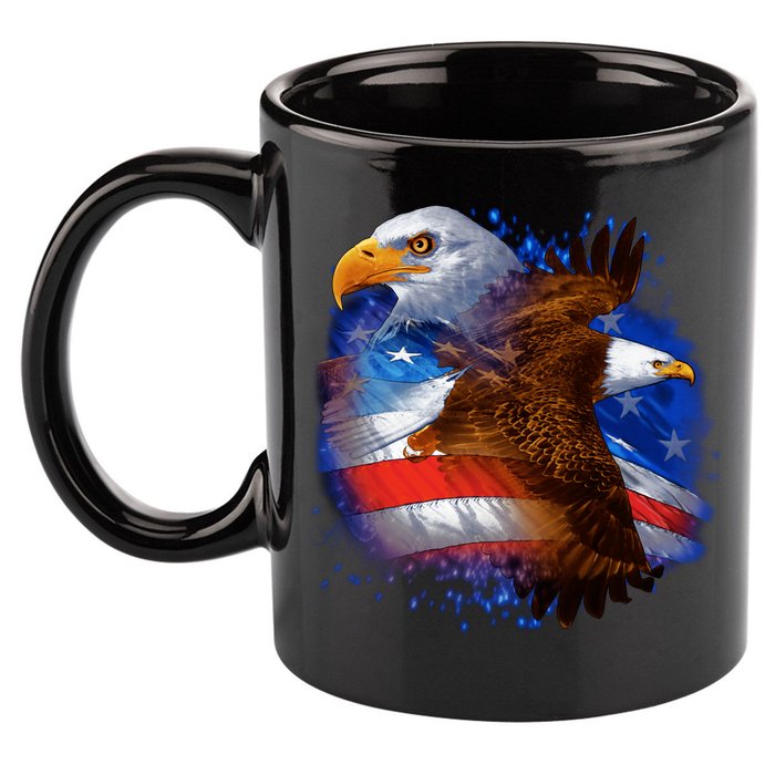 American Pride Soaring Eagle USA 11oz C Handle Ceramic Mug