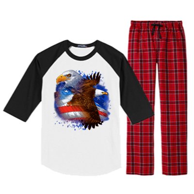 American Pride Soaring Eagle USA Raglan Sleeve Pajama Set