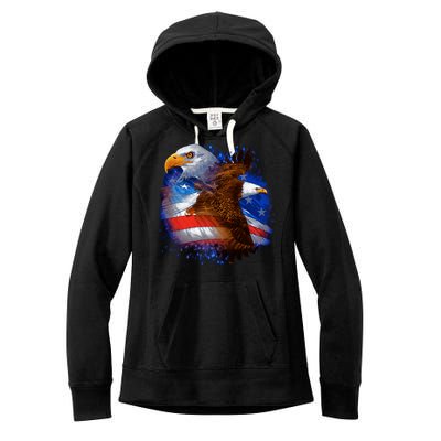 American Pride Soaring Eagle USA Women's Fleece Hoodie