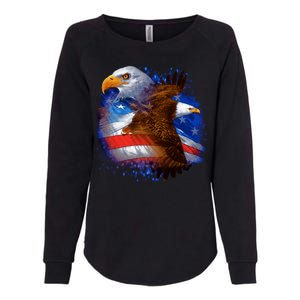 American Pride Soaring Eagle USA Womens California Wash Sweatshirt