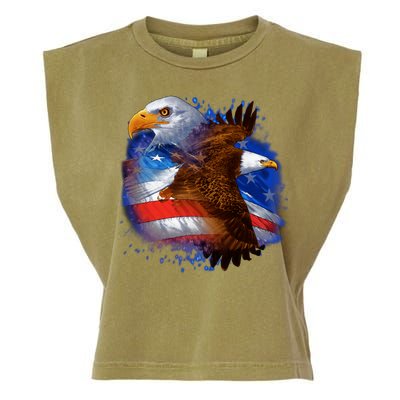 American Pride Soaring Eagle USA Garment-Dyed Women's Muscle Tee