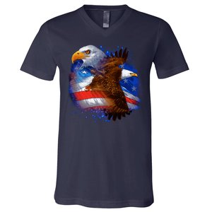 American Pride Soaring Eagle USA V-Neck T-Shirt