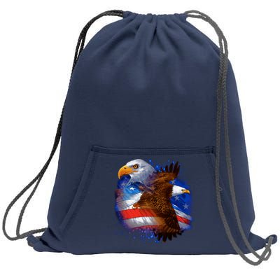 American Pride Soaring Eagle USA Sweatshirt Cinch Pack Bag