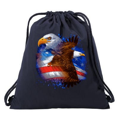 American Pride Soaring Eagle USA Drawstring Bag