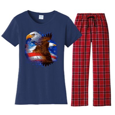 American Pride Soaring Eagle USA Women's Flannel Pajama Set