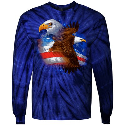 American Pride Soaring Eagle USA Tie-Dye Long Sleeve Shirt