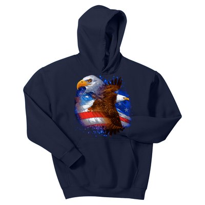 American Pride Soaring Eagle USA Kids Hoodie