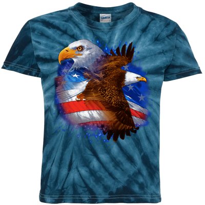 American Pride Soaring Eagle USA Kids Tie-Dye T-Shirt