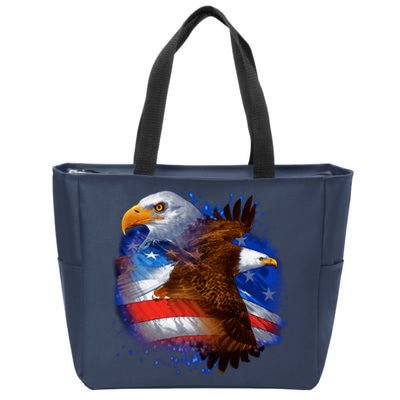 American Pride Soaring Eagle USA Zip Tote Bag