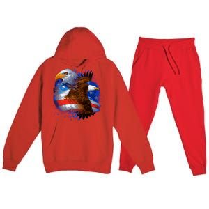 American Pride Soaring Eagle USA Premium Hooded Sweatsuit Set