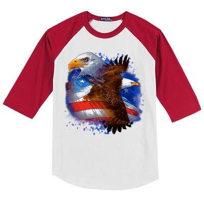 American Pride Soaring Eagle USA Kids Colorblock Raglan Jersey