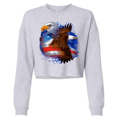 American Pride Soaring Eagle USA Cropped Pullover Crew