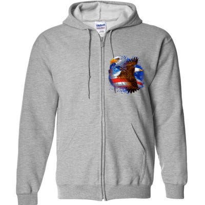 American Pride Soaring Eagle USA Full Zip Hoodie