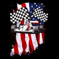 American Racing Car Flag City Backpack