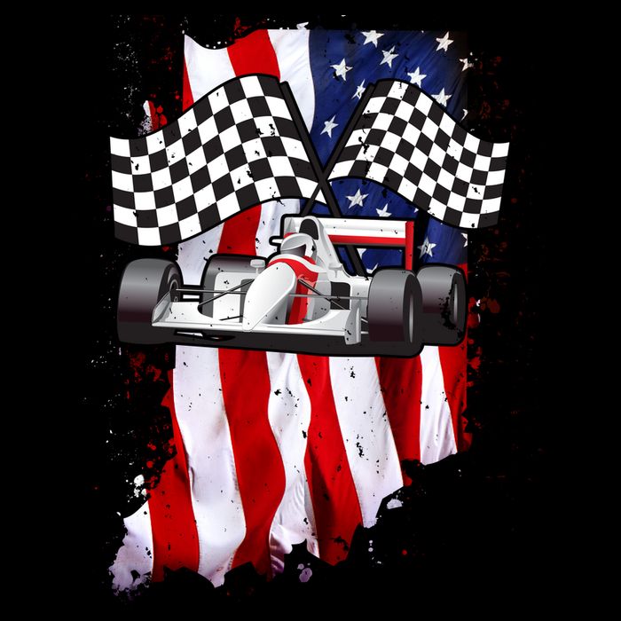 American Racing Car Flag City Backpack
