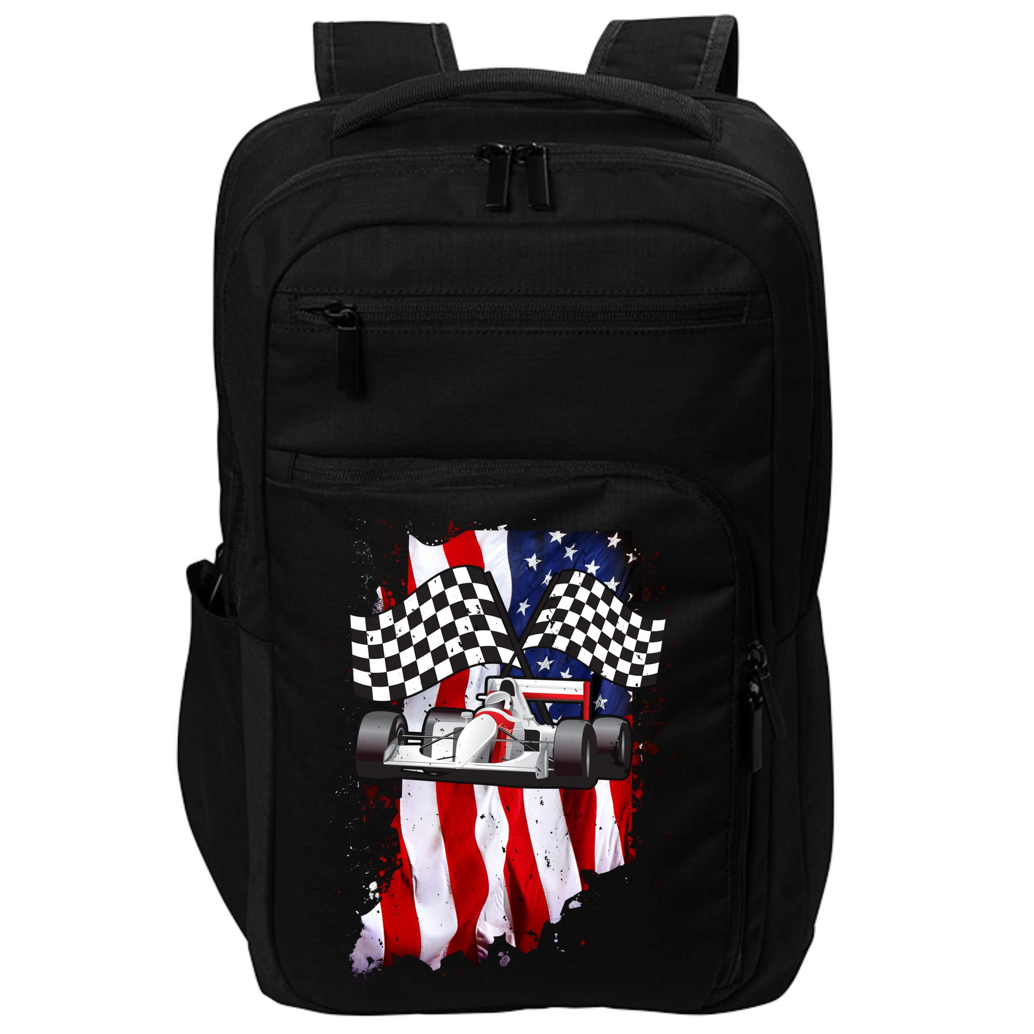 American Racing Car Flag Impact Tech Backpack