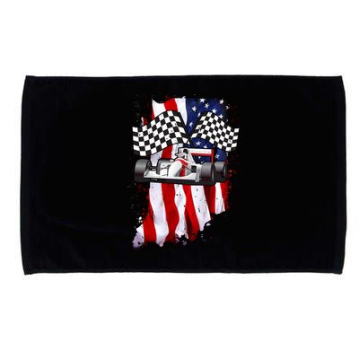 American Racing Car Flag Microfiber Hand Towel