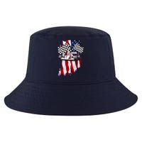 American Racing Car Flag Cool Comfort Performance Bucket Hat