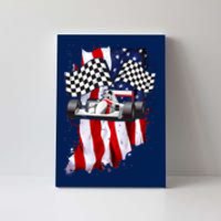 American Racing Car Flag Canvas