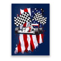 American Racing Car Flag Poster