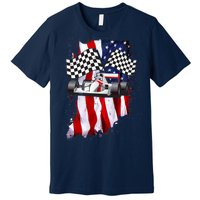 American Racing Car Flag Premium T-Shirt