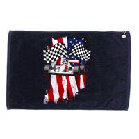 American Racing Car Flag Grommeted Golf Towel