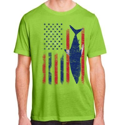 American Shark Flag Adult ChromaSoft Performance T-Shirt