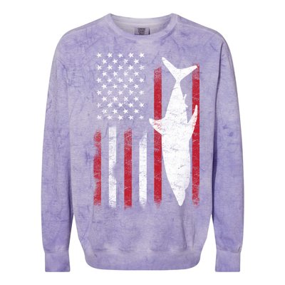 American Shark Flag Colorblast Crewneck Sweatshirt