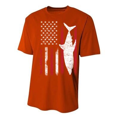 American Shark Flag Performance Sprint T-Shirt