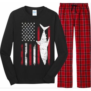 American Shark Flag Long Sleeve Pajama Set