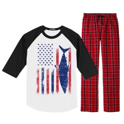 American Shark Flag Raglan Sleeve Pajama Set