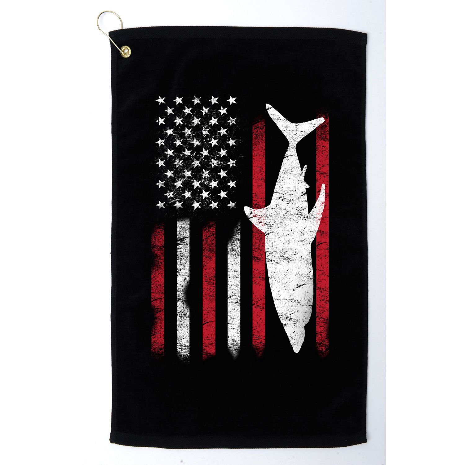 American Shark Flag Golf Towel