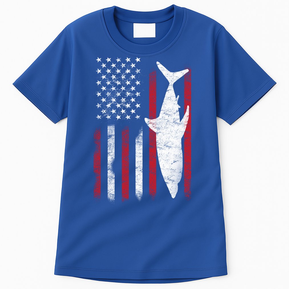 American Shark Flag Tall T-Shirt