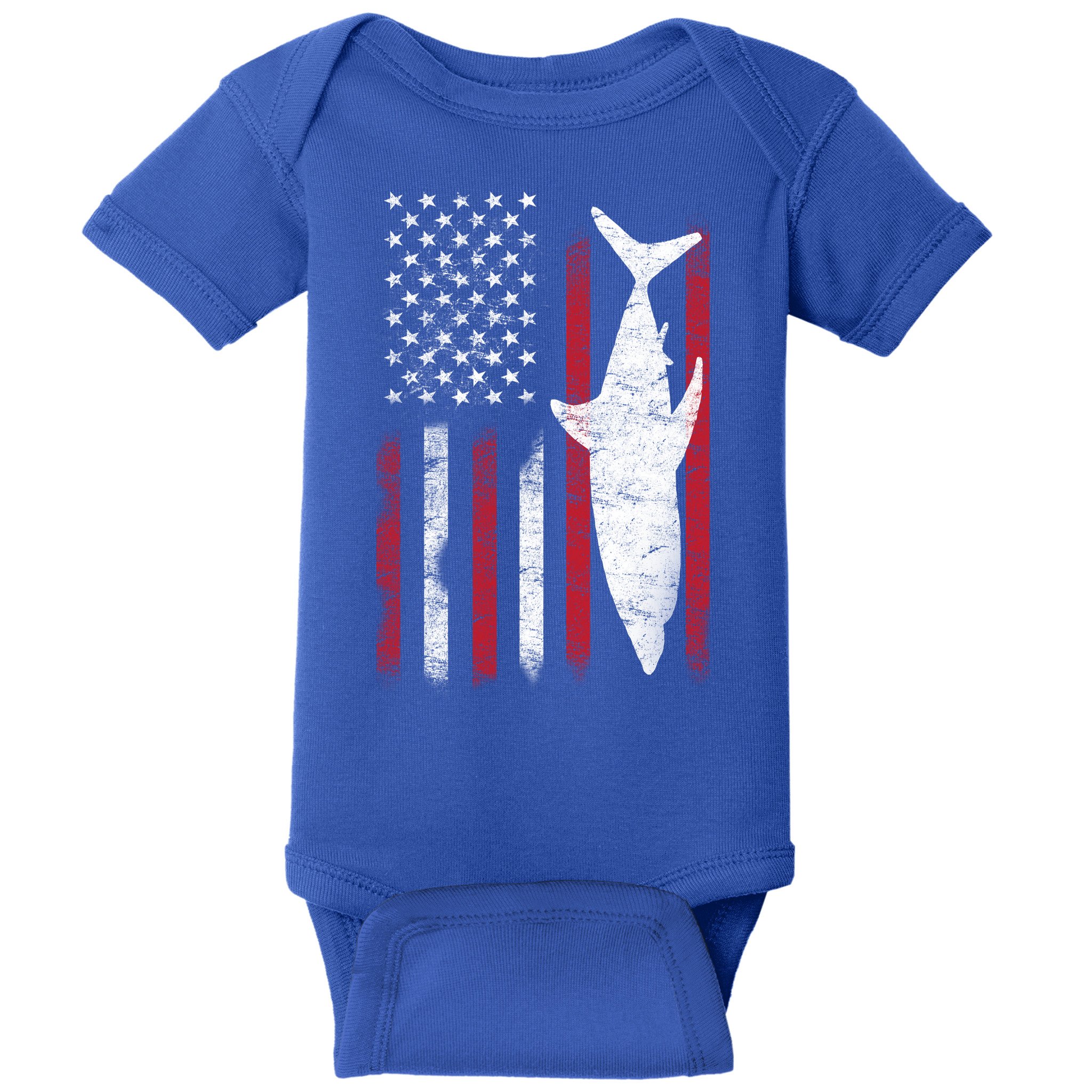 American Shark Flag Baby Bodysuit