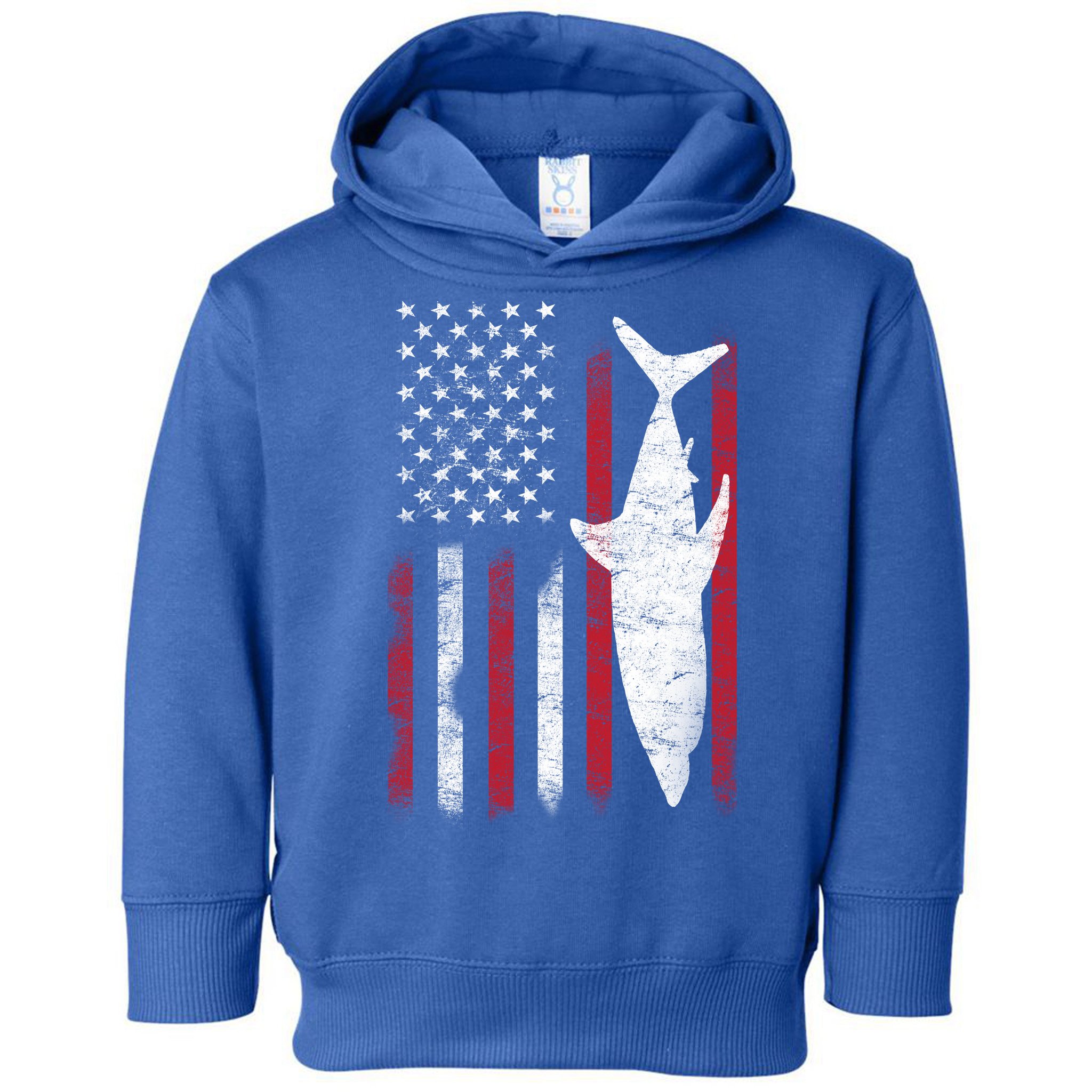 American Shark Flag Toddler Hoodie
