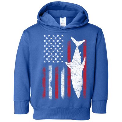 American Shark Flag Toddler Hoodie