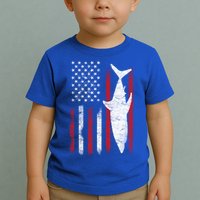 American Shark Flag Toddler T-Shirt