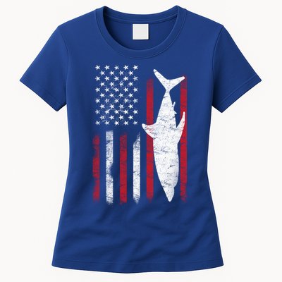 American Shark Flag Womens T-Shirt