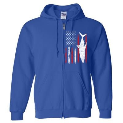 American Shark Flag Full Zip Hoodie